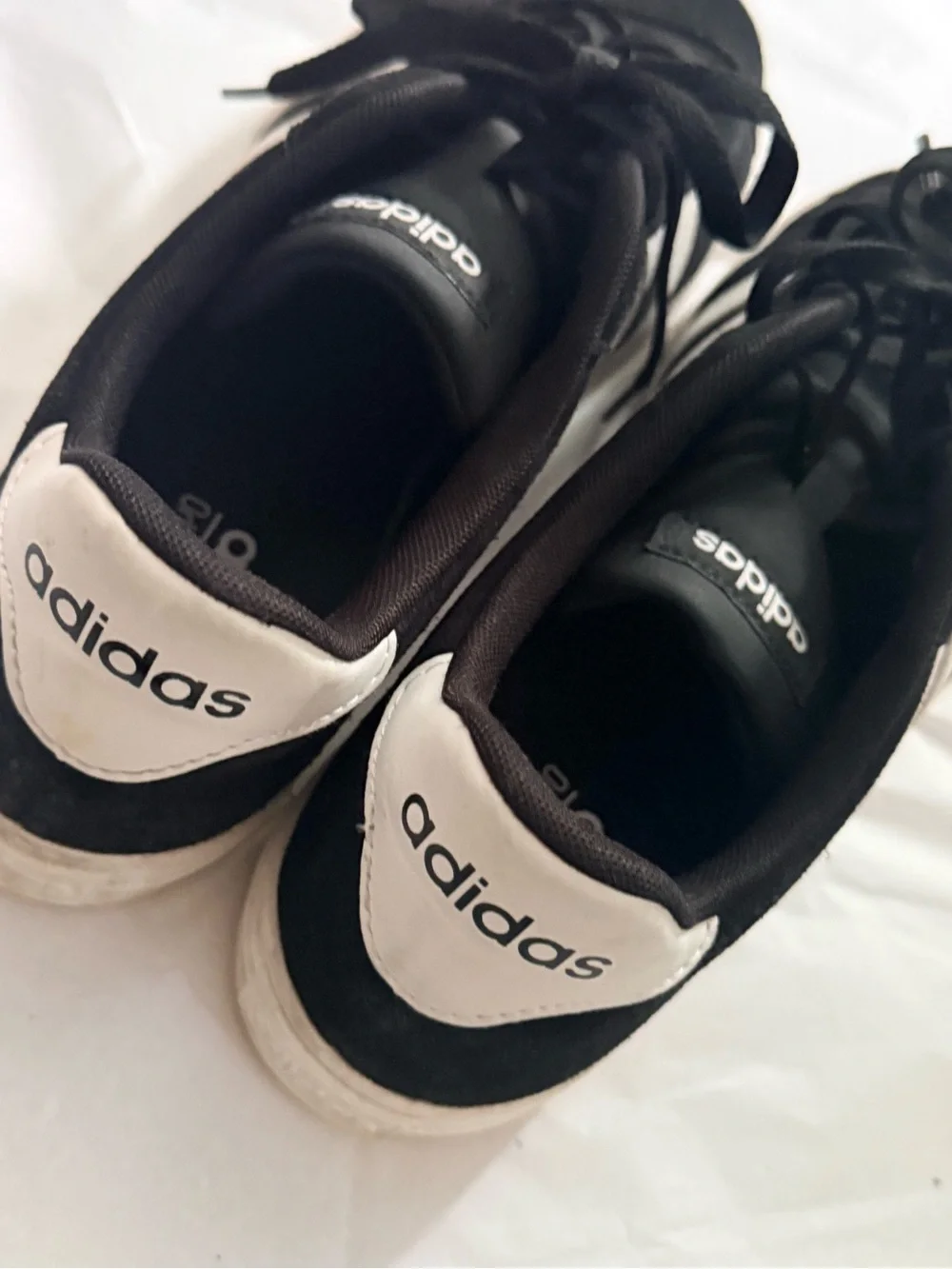 adidas Black Sneakers with White Stripes